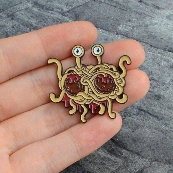 3/$20 Flying Spaghetti Monster Enamel Pin - Picture 1 of 1